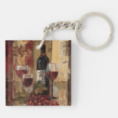 Wijnflesjes en wijnglazen sleutelhanger (Achterkant)