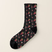Wijnflesjes glazen druiven Funny Patterned Socks Sokken (Links - buitenkant)