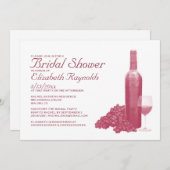 Wijnflesjes met bridale douche kaart (Voorkant / Achterkant)