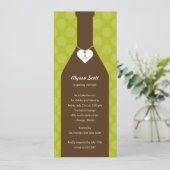 Wijnflesjes met bridale douche - Limoen Kaart (Staand voorkant)