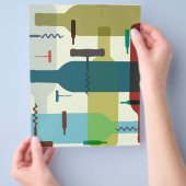 Wijnflesjes met gevelopening flyer (Hand)