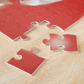 Wijnflesjes met hart-snoepjes legpuzzel (Zijkant)