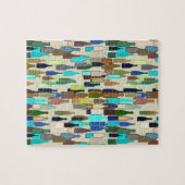 Wijnflesjes met meerdere kleuren, beige achtergron legpuzzel (Horizontaal)