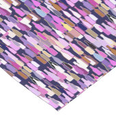 Wijnflesjes met meerdere kleuren, donkerblauwe ach korte tafelloper (Hoek)