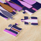 Wijnflesjes met meerdere kleuren, donkerblauwe ach legpuzzel (Zijkant)