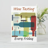 Wijnflesjes op uitnodiging (Staand voorkant)