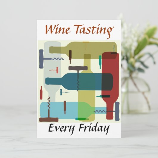 Wijnflesjes op uitnodiging (Staand voorkant)