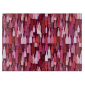 Wijnflesjes, pruimen, kruidenflesjes snijplank (Voorkant)