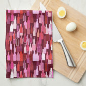 Wijnflesjes, pruimen, kruidenflesjes theedoek (Quarter Fold)