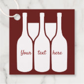 Wijnflesjes voor Kaart Bedankjes Labels (Voorkant)