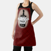 Wijnfleskookgerei met op wijn afgestemde keuken schort (Insitu)