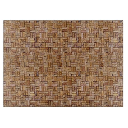 Wijnfleskurk Neutral Tan Beige Textuur Bruin Snijplank (Voorkant)