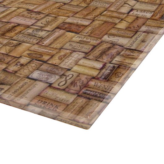 Wijnfleskurk Neutral Tan Beige Textuur Bruin Snijplank (Hoek)