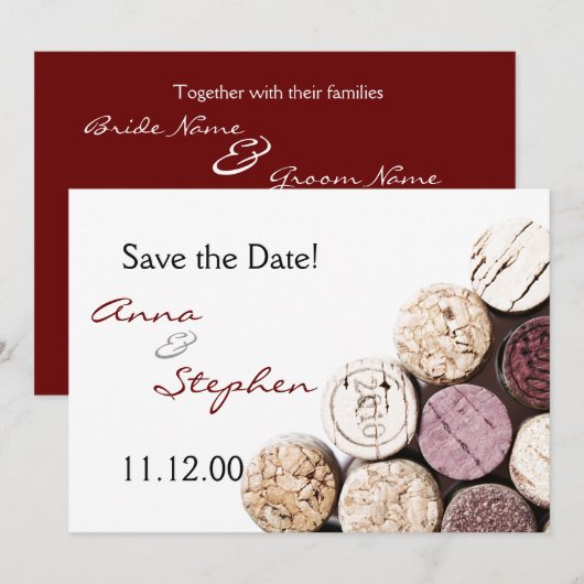 Wijnfleskurken Kaart (Voorkant / Achterkant)