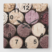 Wijnfleskurken Vierkante Klok (Voorkant)