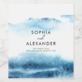 Wijnfleslabels voor een moderne bruiloft. wijn etiket (Enkel label)