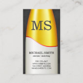 Wijnflesmonogram Visitekaartje (Voorkant)