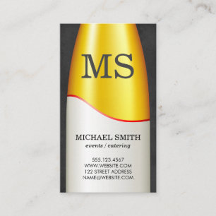 Wijnflesmonogram Visitekaartje