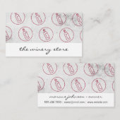 wijnflespatroon visitekaartje (Voorkant / Achterkant)