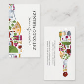Wijnflessamenstelling | Kaasdruiven Visitekaartje (Voorkant / Achterkant)