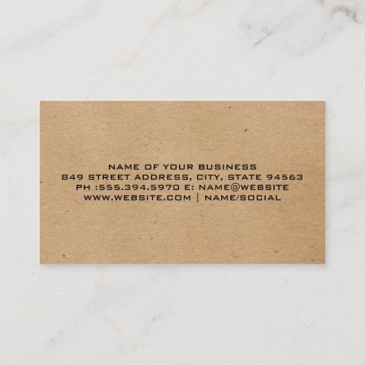 Wijnflessen | barman visitekaartje (Achterkant)