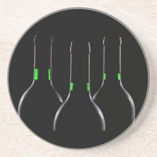 Wijnflessen Black Sandstone Drink Onderzetter (Voorkant)