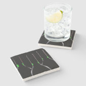 Wijnflessen Black Stone Beverage Coaster Stenen Onderzetter (Zijkant)