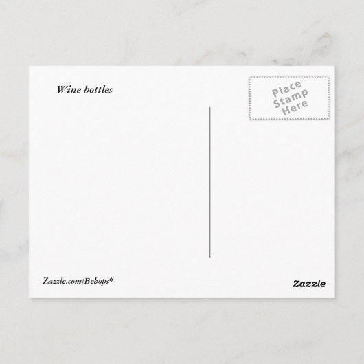 Wijnflessen Briefkaart (Achterkant)