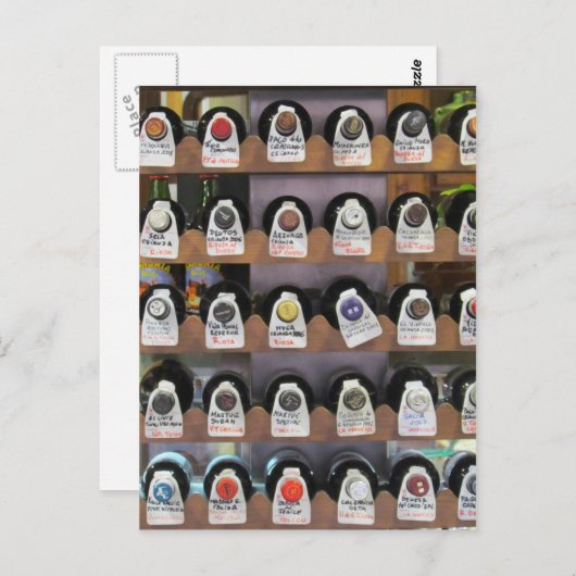 Wijnflessen Briefkaart (Voorkant / Achterkant)