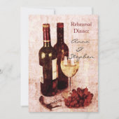 Wijnflessen, druiven, schroefdraad en glas kaart (Voorkant)