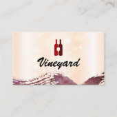 Wijnflessen en glas | Penseel Visitekaartje (Voorkant)