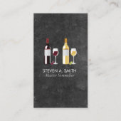 Wijnflessen en glas visitekaartje (Voorkant)