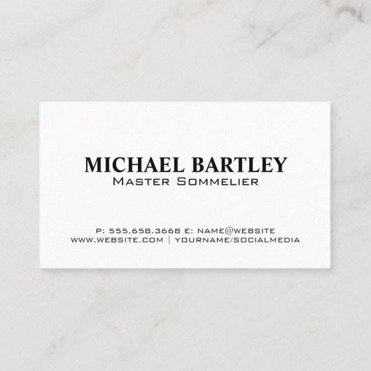 Wijnflessen en glas | Wijndruiven Visitekaartje (Achterkant)