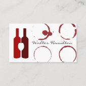 Wijnflessen en glas | Wijnhoudende zuren Visitekaartje (Voorkant)