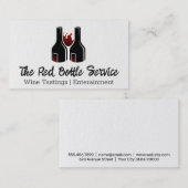 Wijnflessen en glas | Winnerij Visitekaartje (Voorkant / Achterkant)
