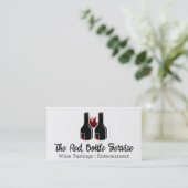 Wijnflessen en glas | Winnerij Visitekaartje (Staand voorkant)