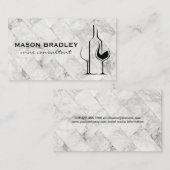 Wijnflessen en glaswerk | wijnmakerij visitekaartje (Voorkant / Achterkant)