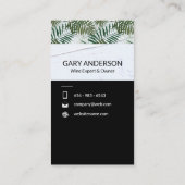 Wijnflessen en glazen Logo Visitekaartje (Achterkant)