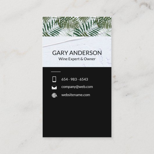 Wijnflessen en glazen Logo Visitekaartje (Achterkant)