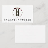 Wijnflessen en glazen Logo Visitekaartje (Voorkant / Achterkant)