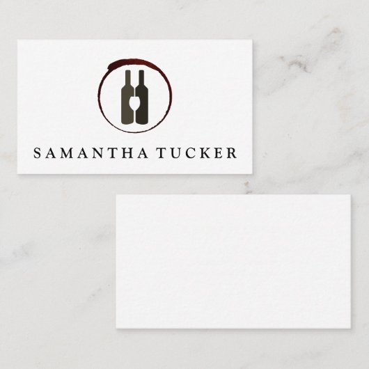 Wijnflessen en glazen Logo Visitekaartje (Voorkant / Achterkant)