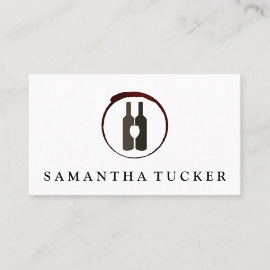 Wijnflessen en glazen Logo Visitekaartje (Voorkant)