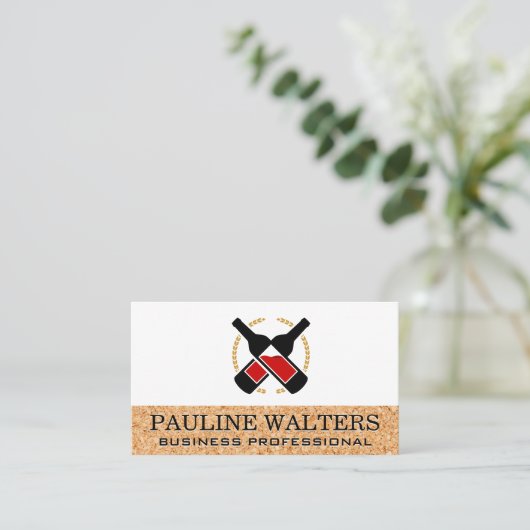 Wijnflessen en Kurk Visitekaartje (Staand voorkant)