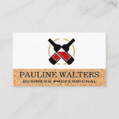 Wijnflessen en Kurk Visitekaartje (Voorkant)