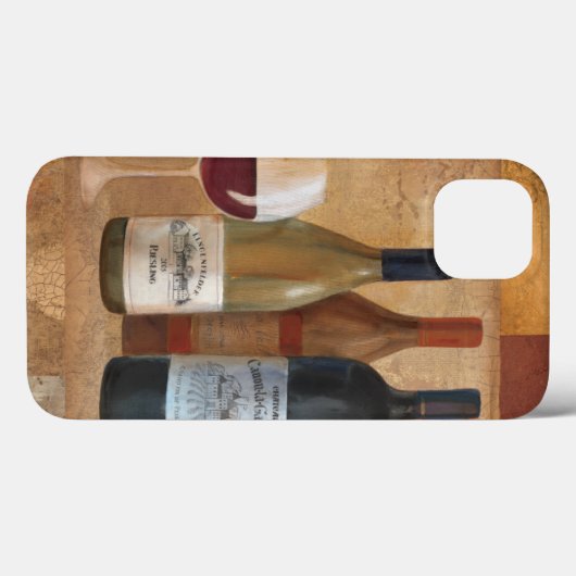  wijnflessen en wijnglas Case-Mate iPhone case (Achterkant (horizontaal))