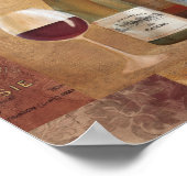 wijnflessen en wijnglas poster (Hoek)