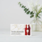 Wijnflessen Glas Rood | Goudmarmer Visitekaartje (Staand voorkant)