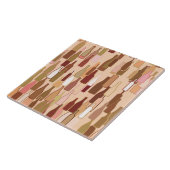 Wijnflessen, grondkleuren, lichte koraalachtergron tegeltje (Zijkant)