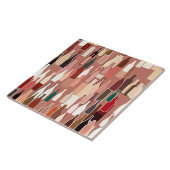 Wijnflessen, grondkleuren, teracoatachtergrond tegeltje (Zijkant)