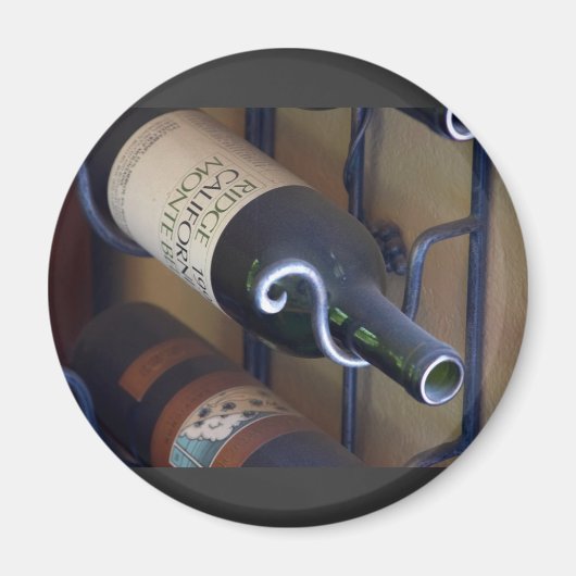 Wijnflessen in een rek magneet (Voorkant)